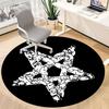 1pc Monster Pattern Office Round Area Rug,  Mat Suitable For Office, Under Office Chairs Bedroom Living Room Home Decor, Room Deco