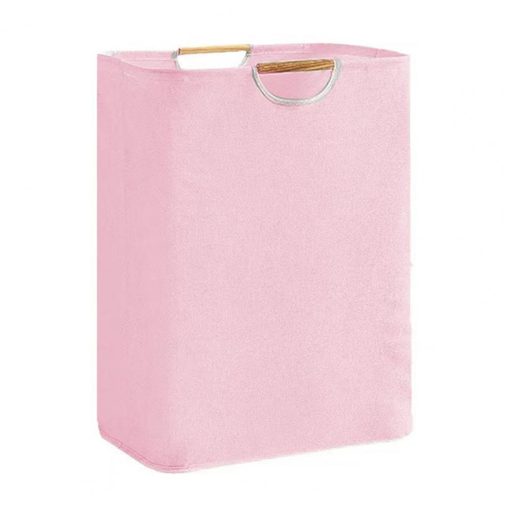 Laundry Basket Medium Size Laundry Hamper Storage Basket With Bamboo Handle Foldable Design Large Capacity Laundry Container