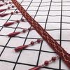 12M Curtain Beads Lace Tassel DIY Curtain Mantle Head Decor Accessories Imitation Pearl Beaded Fringe Lace Trim Upholstery