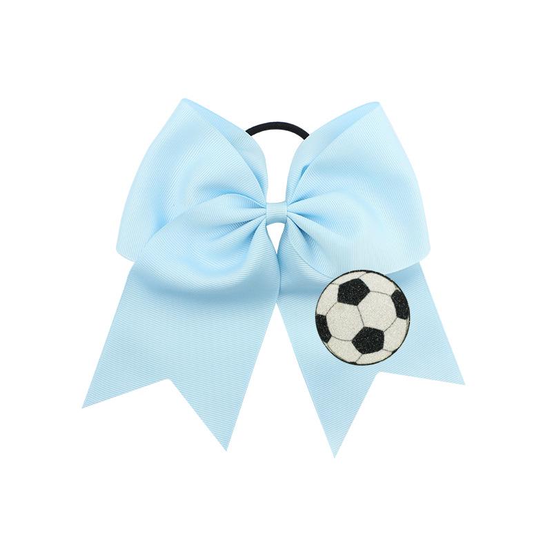 European & American World Cup Football Swallowtail Bow Hair Tie - Children's Hair Accessory