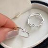 Anel Inseparável Prata 925 Vento Frio Aberto Ajustável Dedo Indicador