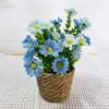 In-stock Artificial Flower Wicker Basket: Potted Plant for Home and Desktop Decoration