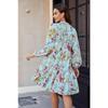 Spring and Autumn Women's Dress Printed Fashion Loose Cake Dresses Hundred Long Sleeve Dress