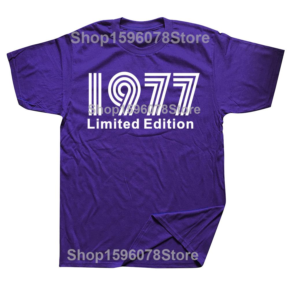 Birthday Vintage Legends Limited Edition 1977 48 Years Old TShirt Cotton T Shirts Men Women Unisex TShirt Tops Tees