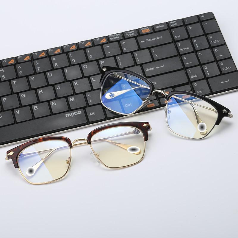 Anti-Radiation Glasses Frame Flat Glasses Tide No Degree Computer Anti-Blue Light Glasses Myopia Large Frame Retro Glasses 8705