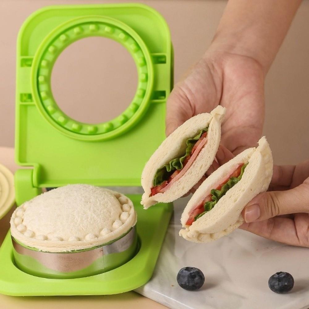 Spring Press Toast Bread Mold Sealer Flip Sandwich Cutting Tool New Cookie Cutter  Kitchen Baking
