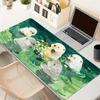 Happy Capybara Mouse Pad Large Computer Office Game Table Mat Rubber AntiSlip Stitched Edge Keyboard Mats 90x40 Xxl Desk Pads