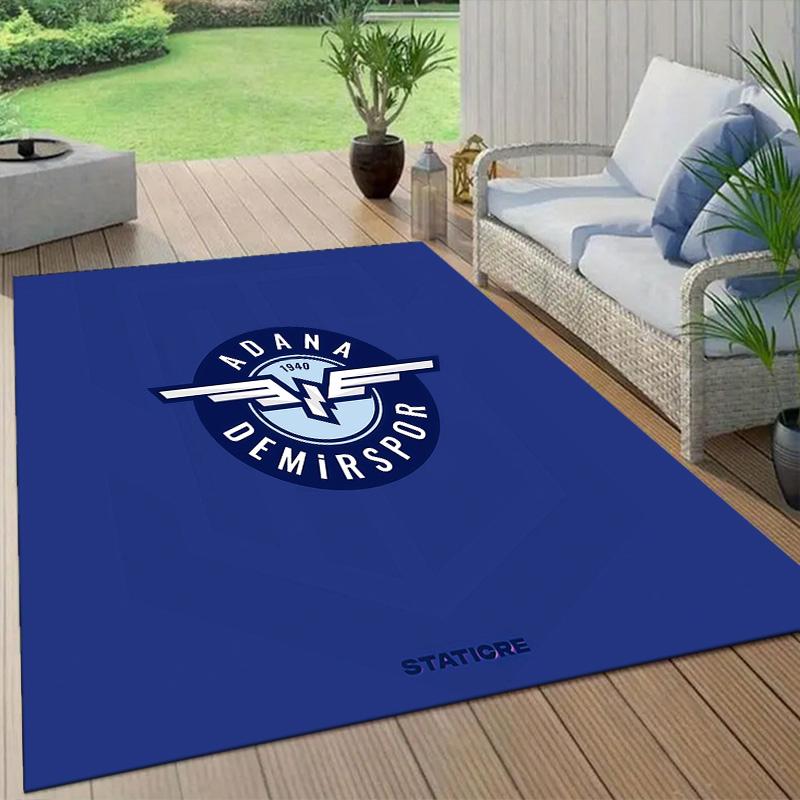 Adana Demirspor2 Flanellmuster Quadratischer Teppich, Läufer, Teppich für Wohnzimmer Schlafzimmer Sofa Spielzimmer Dekor, Rutschfeste Fußmatte