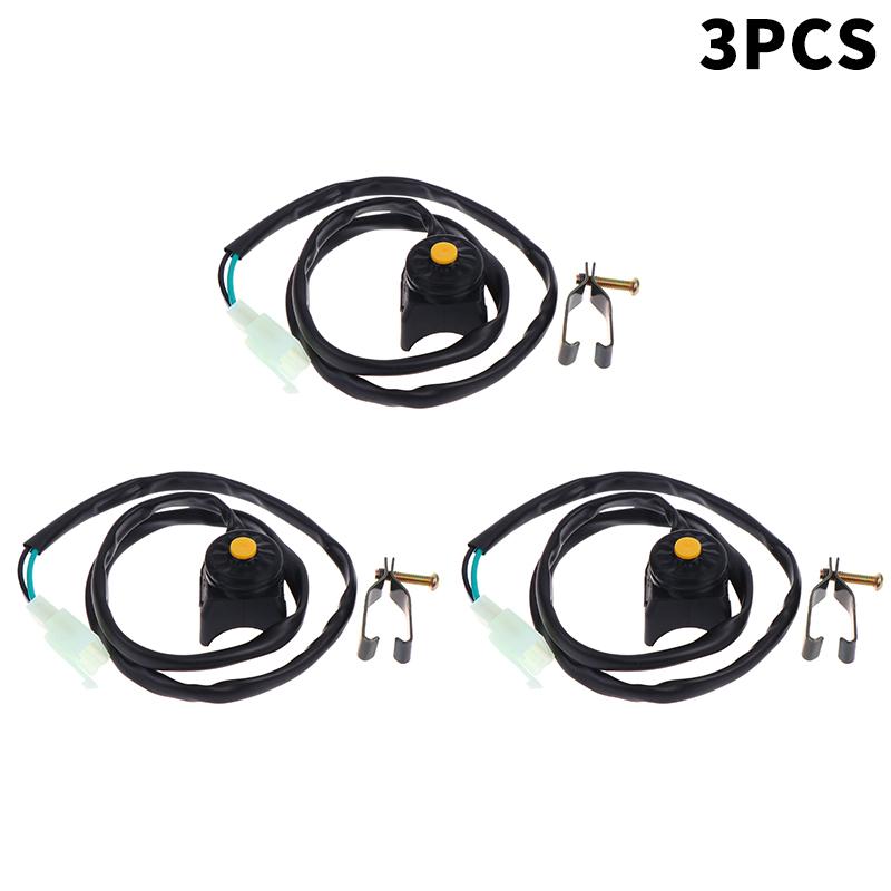 Motorcycle Kill Switch Red Push Button Horn Starter Control Switch Dirt Bike Atv Utv Dual Sport For 22Mm Handlebar Mounted Bars
