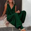 2025 Damenmode Ärmelloser Kapuzen-Jumpsuit mit langen Harems-Hosen