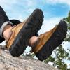 Men's Cowhide Boots Outdoor Non-slip Sports Ankle Boots Thickened Mountaineering Low-top Shoes Short Boots
