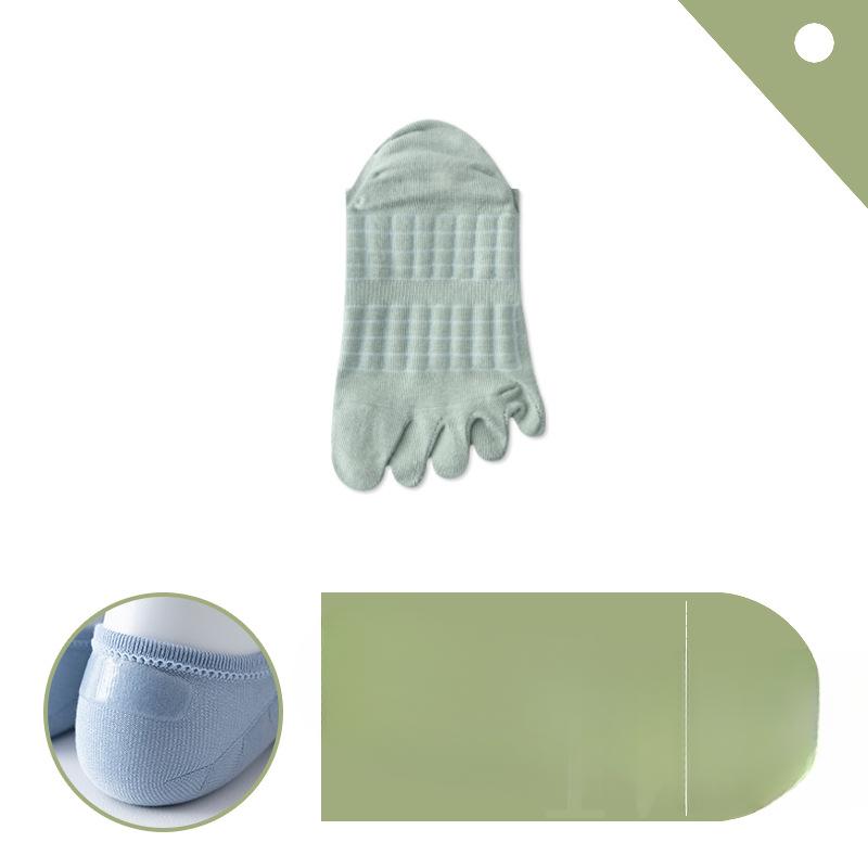 Five-fingered Men's Short Socks, Summer Thin Mesh Breathable and Anti-slip Sports Toe Boneless Men's Cotton Socks, Summer Boat Socks