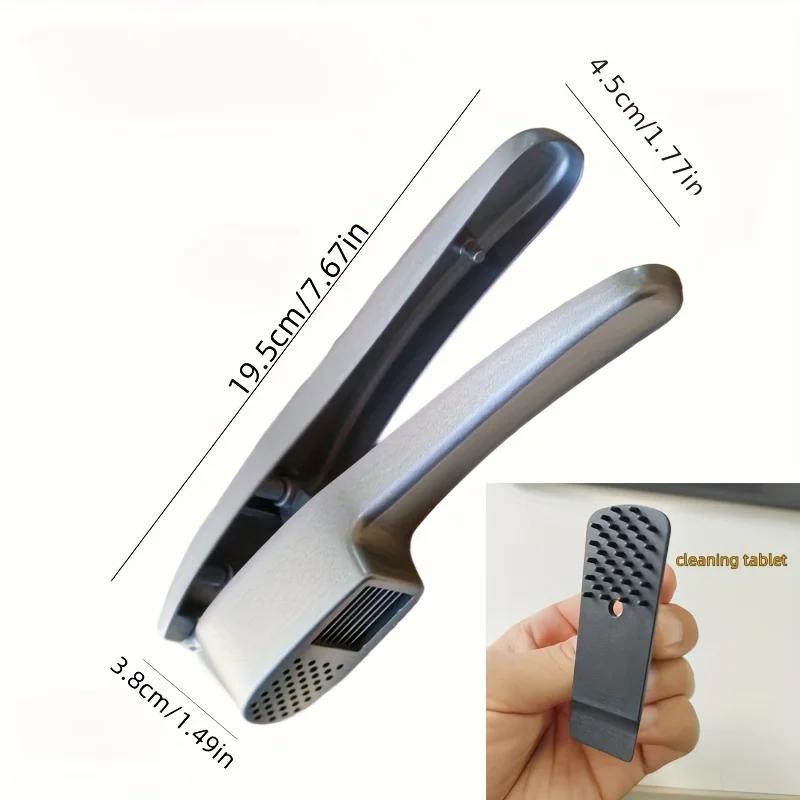 1 шт. Чесночные дольки и чесночное пюре 2-в-1 Чеснокодавилка Многофункциональная бытовая чеснокодавилка Маленький кухонный инструмент