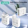 48W Multi-Port USB Mobile Charger with QC3.0 - EU/US/UK Fast Charging Adapter