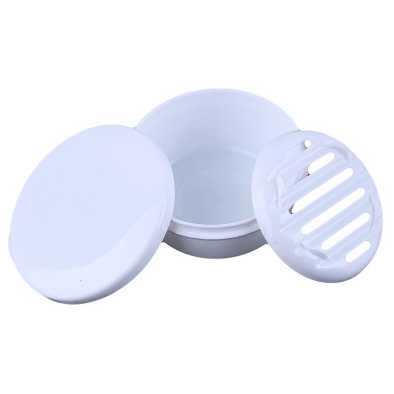 Portable Round Soap Dishes Container Leakproof Plastic Drain Soap Holder with Lid for Outdoor Hiking Camping Gym Travel