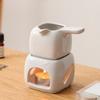 Rapid Heating Ceramic Chocolate Melting Pot for Fondue and Desserts Butter Warmer Aromatherapies Oil Burners Fondue Pot
