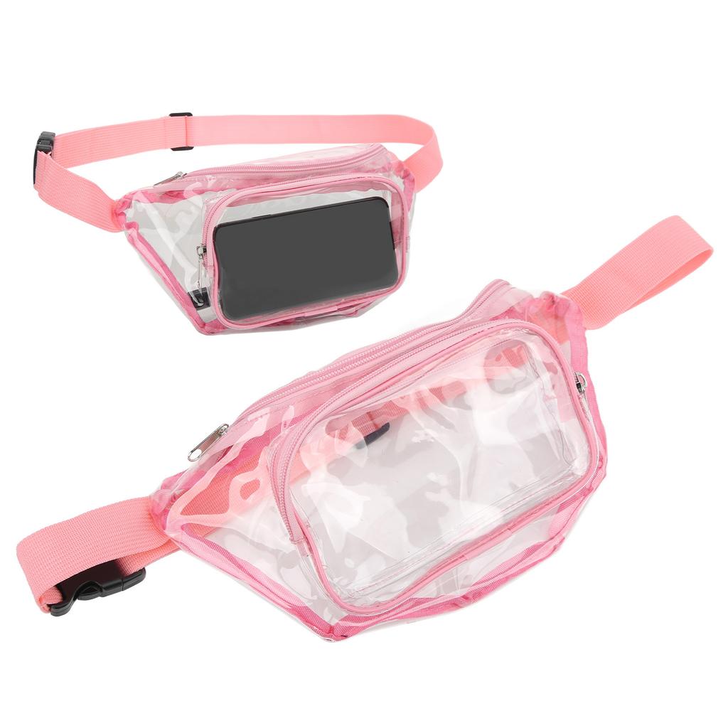 Transparent Fanny Pack PVC Water Resistance Multipurpose Waist Bag for Travel