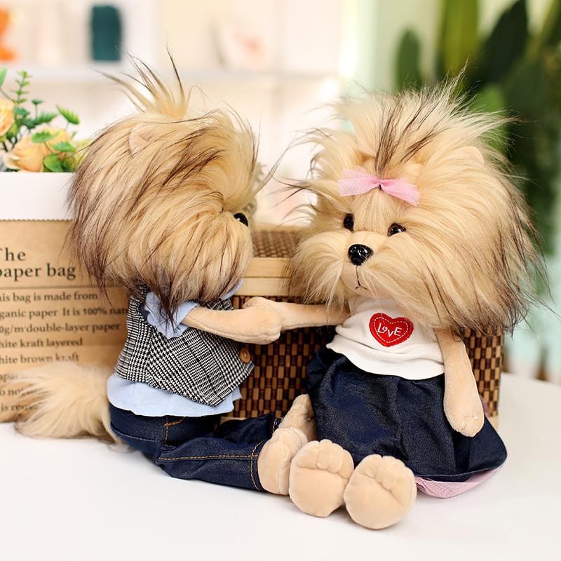 Terrier Cute Yorkshire Dress Dog Stuffed Toy Lovers Girl Birthday Gift Holiday
