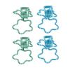 100 Pcs  Clips Hollow Cute Flower Shape Sturdy Metal Small  Clips for Office Documents A