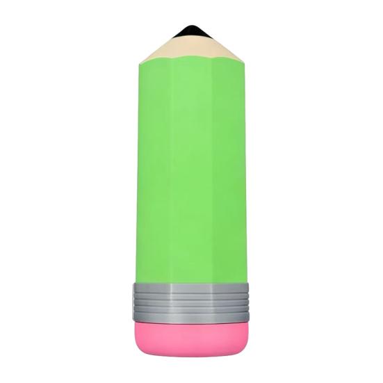 3D Printed Pencil Shape Pencil Case, Large Capacity Pen Holder for Students, Novelty Stationery Organizer for Desk Travel School Office зелёный