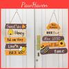 Charming Wooden Bee Welcome Sign For Home Decor Featuring Rustic Bumblebee Design