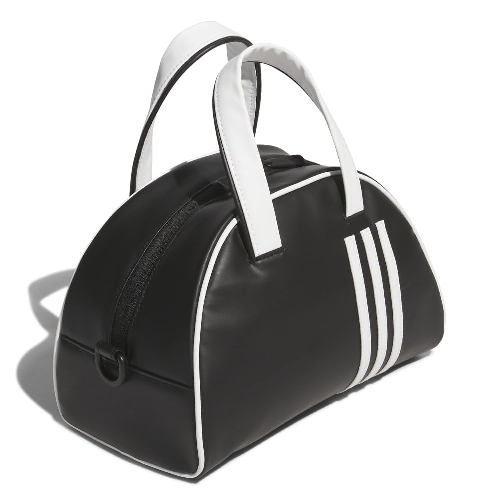 Adidas 3 Stripe Mini Boston Bag BlackWhite