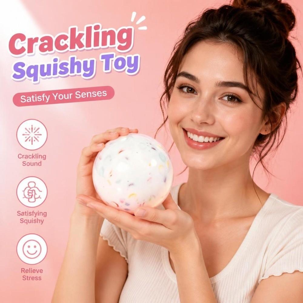 Crunchy TPR Fidget Toy Sound Effects Handmade Ball Kids Toy Crackling Squishy Toy  Home Decoration