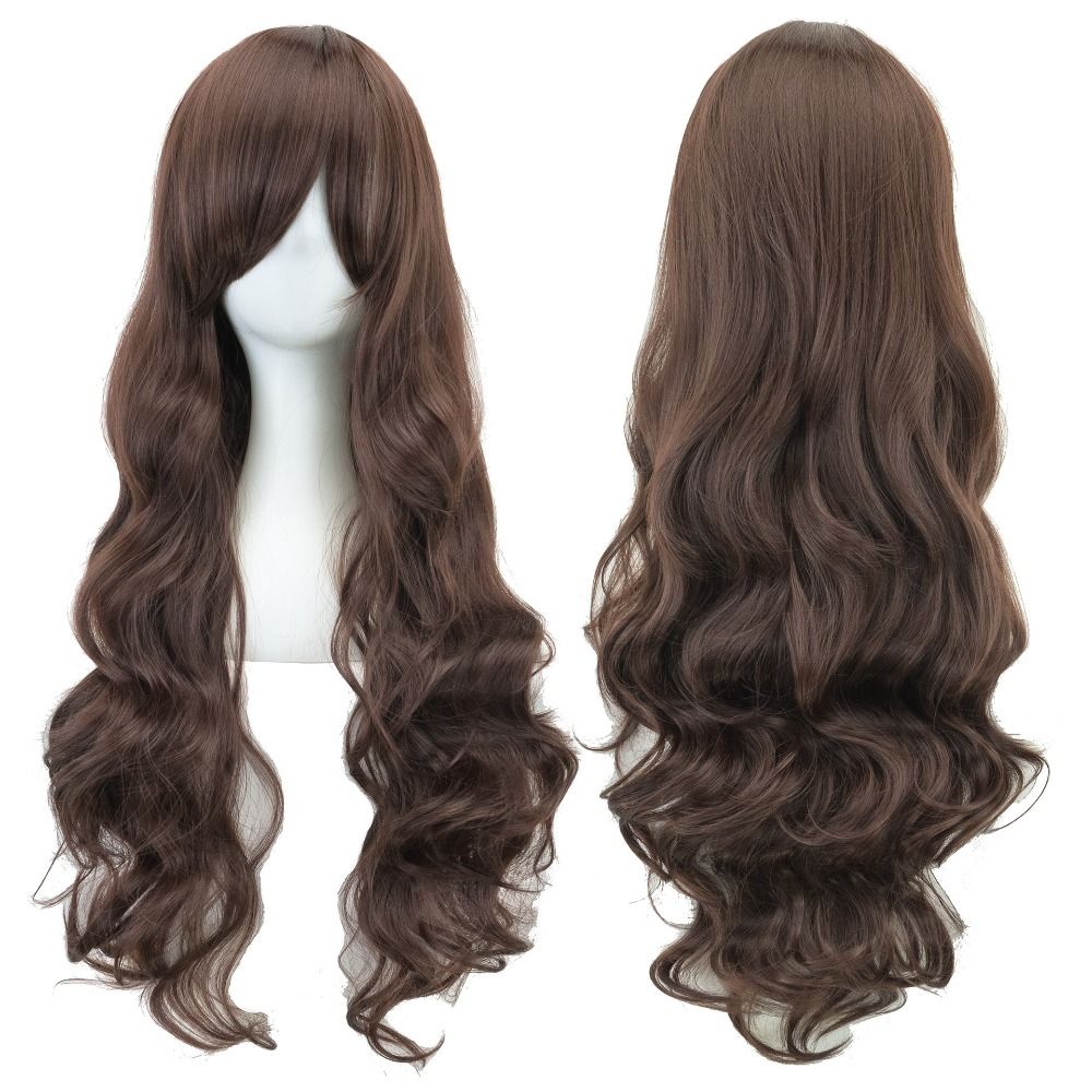 Peluca de Pelo Sintético Largo en Capas Resistente al Calor para Cosplay de Anime Halloween para Mujeres