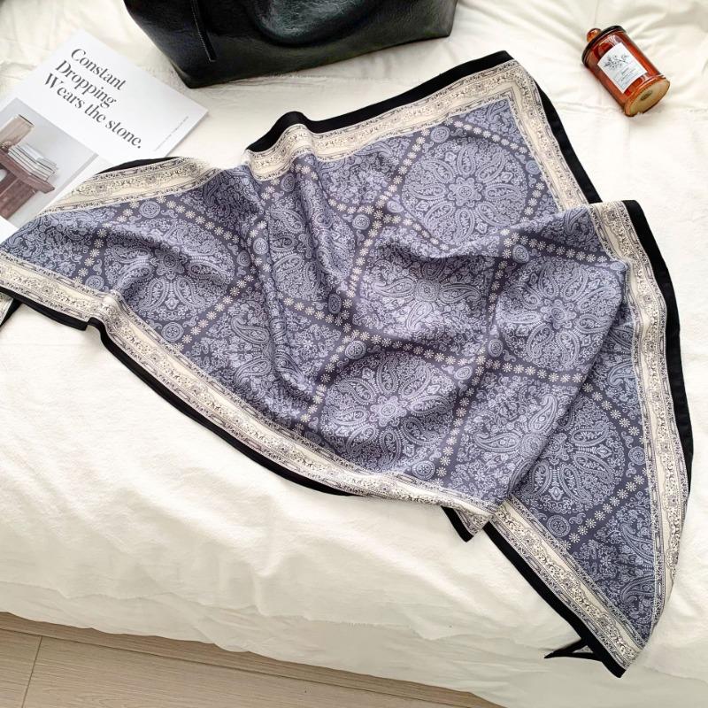 Cashew flower silk scarf new trend bag headscarf headband neck protector scarf scarf small shawl triangle scarf fart curtain