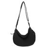 Bag women's large capacity 2025 new solid color casual shoulder messenger bag class commuting niche design dumpling bag
