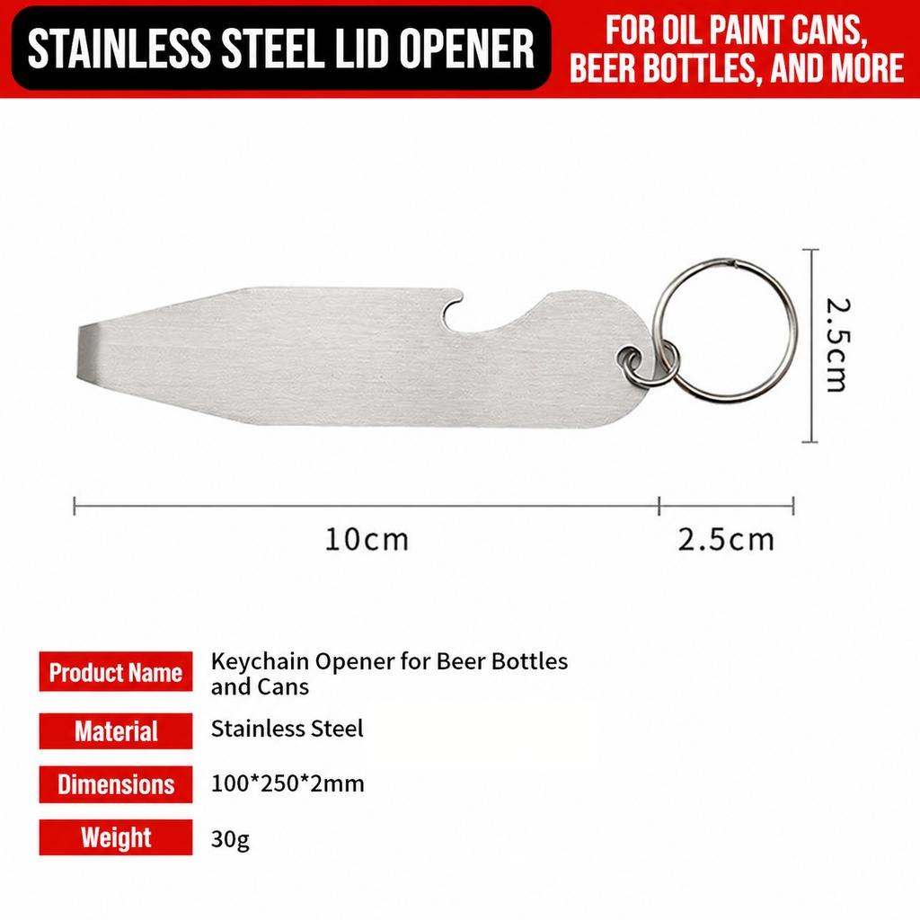 Multi-Function Paint Can Opener Portable Stainless Steel Bottle Opener for Paint Cans Wood Wax Oil Tangerine Peel Bulk 6