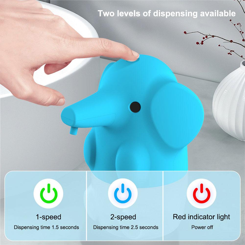 Touchless Cute Elephant Automatic Foam Soap Dispenser for Kitchen and Bathroom Rechargeable Hands Free Use