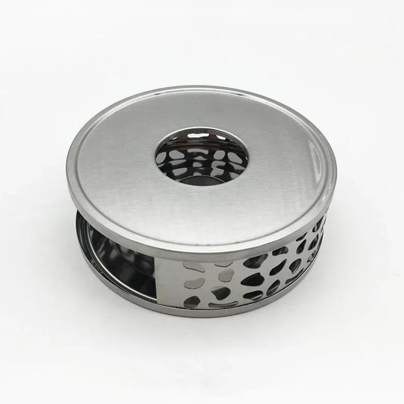 Stainless Steel Heating Base Teapot Stand Hollow Design Candle Warmer Tea Ceremony Accessories Home Thermal Insulation Tools