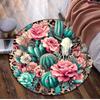 Cow Skull Circular Rug - Office Decorative Carpet For Living Room Bedroom Door Mat Floor Rug Computer Chair Area Rug