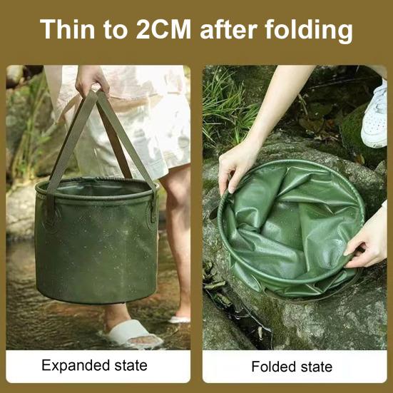 10/20L Foldable Water Bucket with Handle, Large Collapsible Water Container, Portable Water Pail for Outdoor, Camping, Fishing, Beach, Car Washing