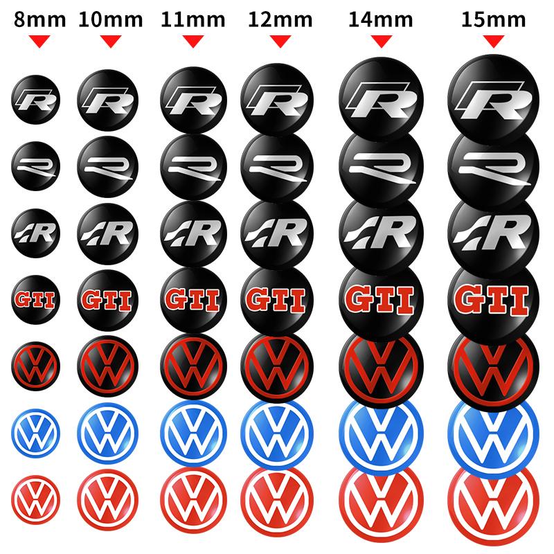 Pro VW Volkswagen Jetta MK5 Golf Znak na klíč od auta Samolepka Logo na klíč od auta Ovládací panel auta Samolepky loga Pro Volkswagen Tiguan Bora POLO PASSAT CC K