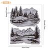 Rubber Clear Stamps for Card Making Decoration DIY Scrapbooking Scenery 22x18x0.8cm