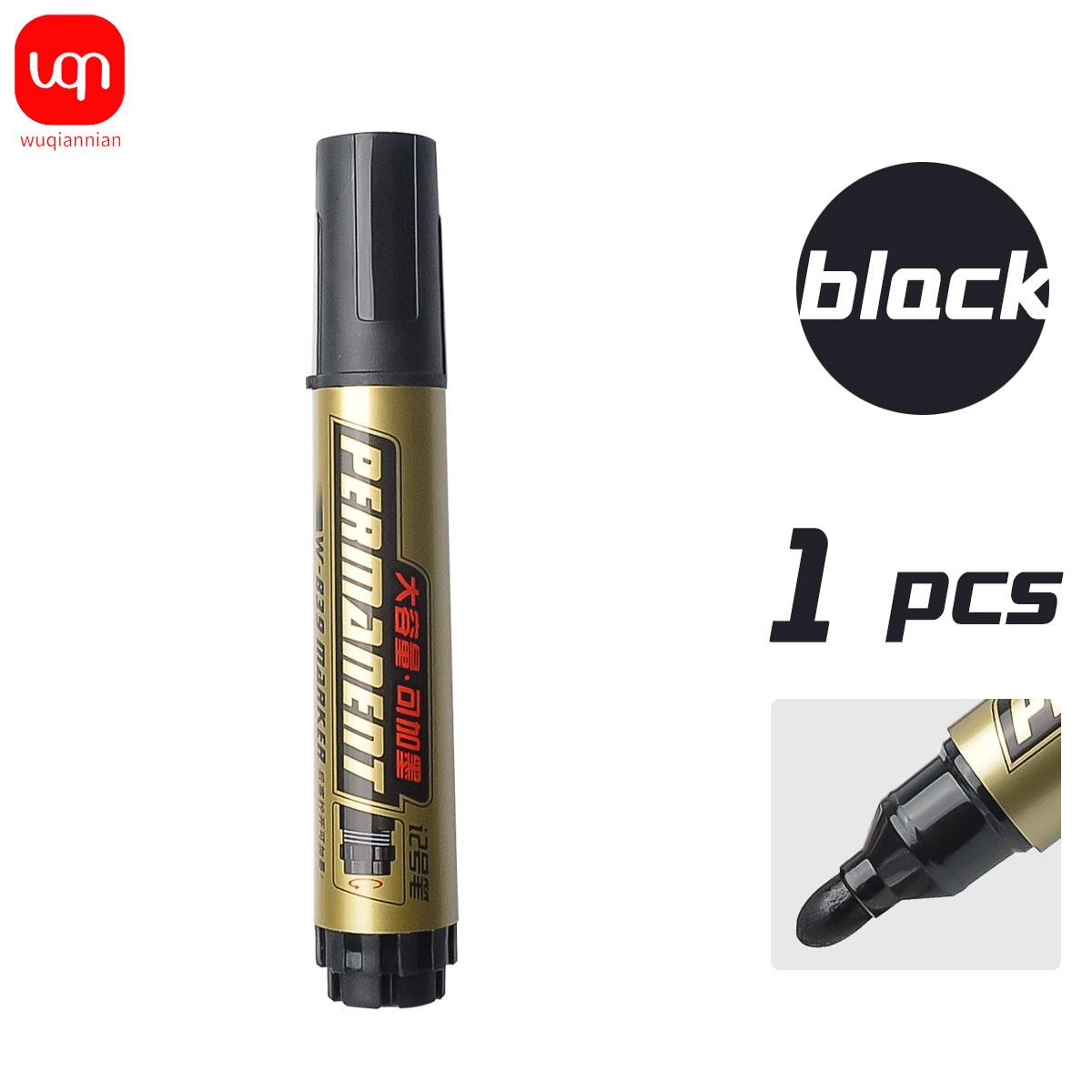 Large Capacity Marker Permanent Reusable Ink Large Marker Waterproof Pen Black Art Marker Student School чёрный
