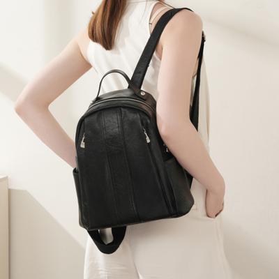 Rucksack aus Rindsleder, oberste Schicht, kleiner Rucksack, trendiger und vielseitiger Damenrucksack, weiche Ledertasche mit großem Fassungsvermögen