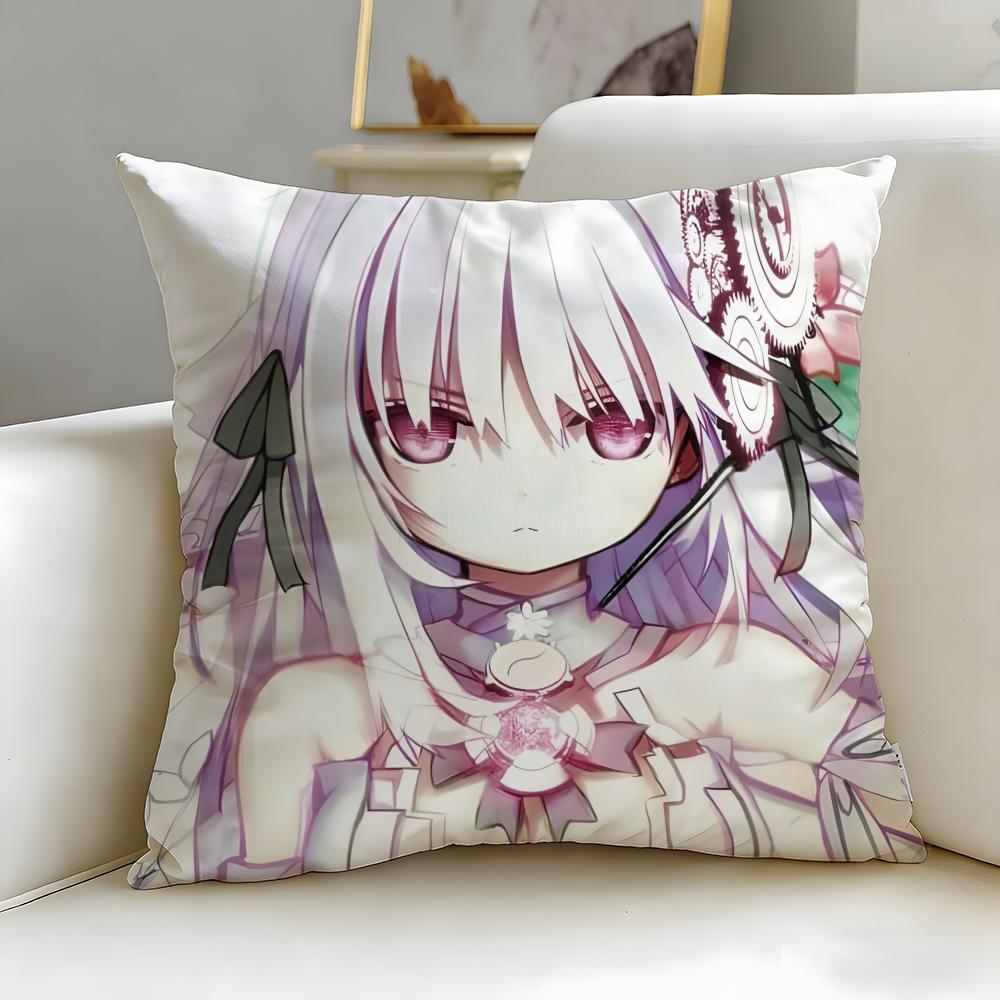 Scifi Anime Clockwork Planet Cushion Cover Soft EasyWash Pillow Case Versatile for Couch Bed Travel and Office