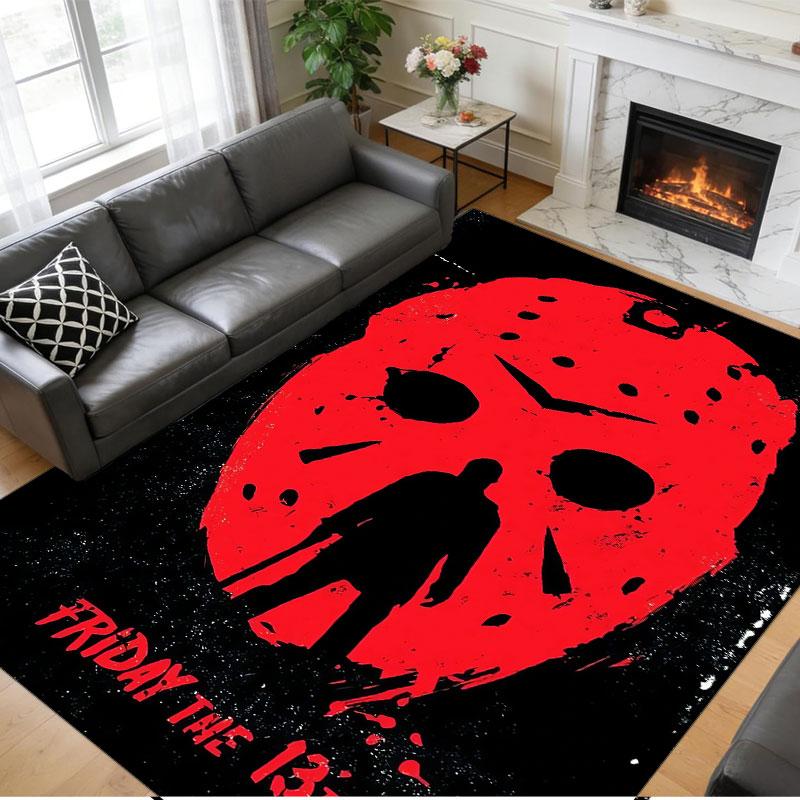 Crystal Velvet Rug Soft Non Slip Indoor Floor Mat Home DecorFriday the 13th Jason Voorhees