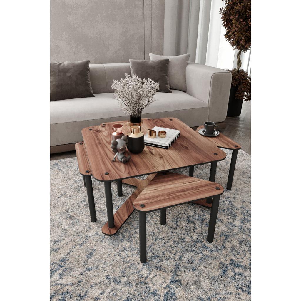 Pizza Coffee Table Square Walnut