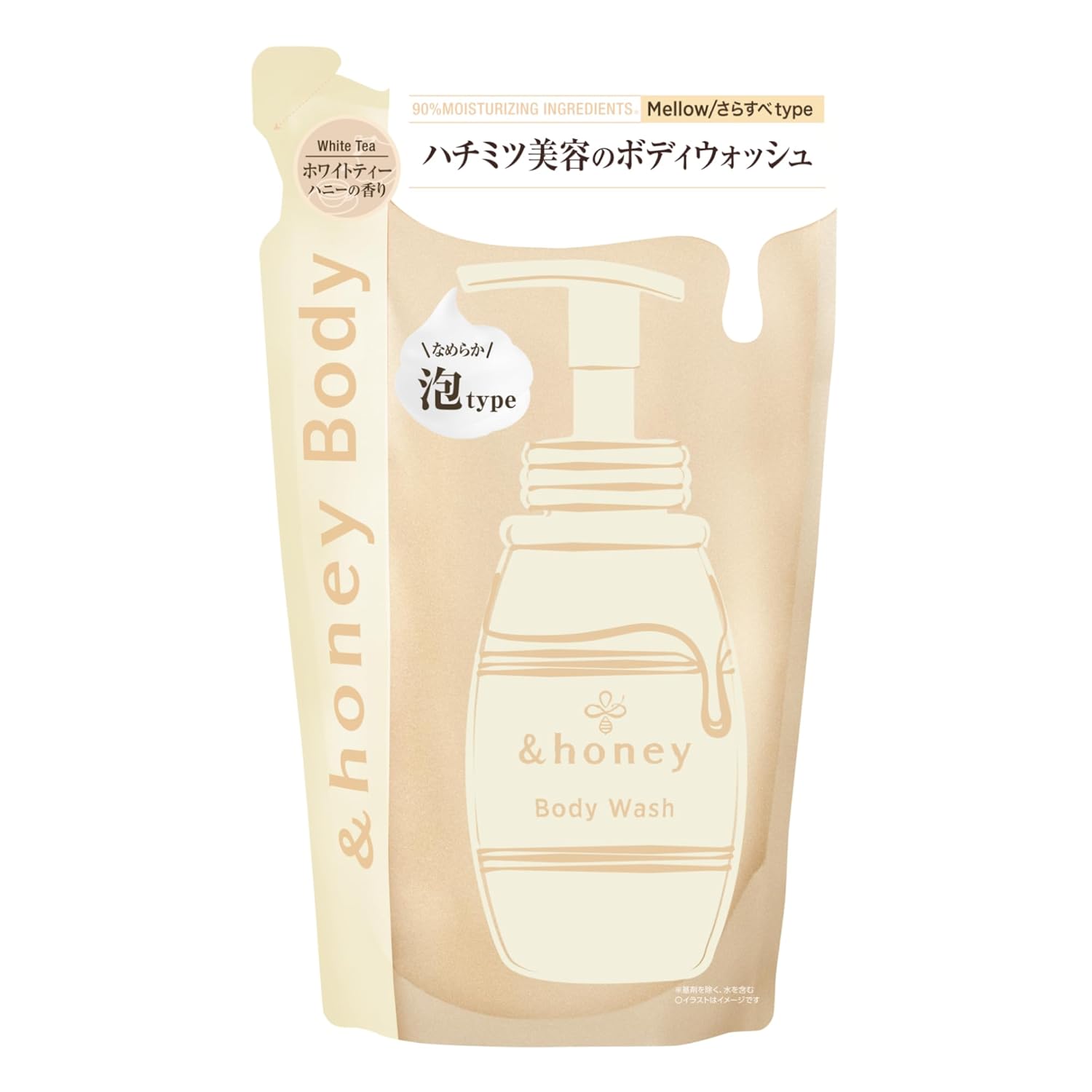 honey Mellowairy Пена для душа White Tea Сменный блок 440мл Мыло