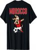 Dabbing Dog Morocco Soccer Lovers Jersey Moroccan Football Men Women Kids T-Shirt