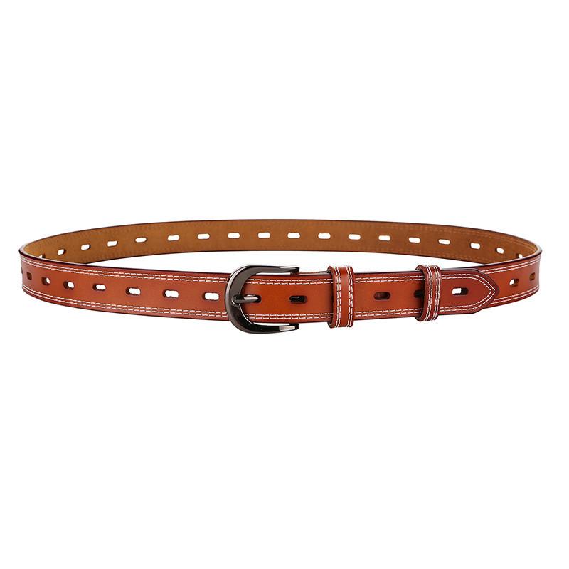 Pure Leather Belt For Women With Metal Pin Closure For Daily Fashion And Jeans