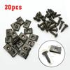 40pcs Mixed U-Type Metal Screw Clips with Anti-Rust Protection for Car & Motorcycle Fastener Tapping Buckle