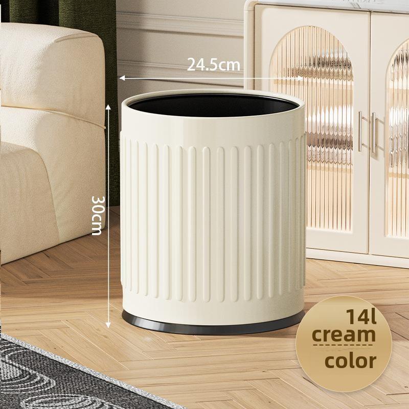 

Кремовый ветер открытый бытовой мусорный бак кухня туалет ванная креативный двухслойный мусорный бак ins ветер высокая ценность uncovered trash can