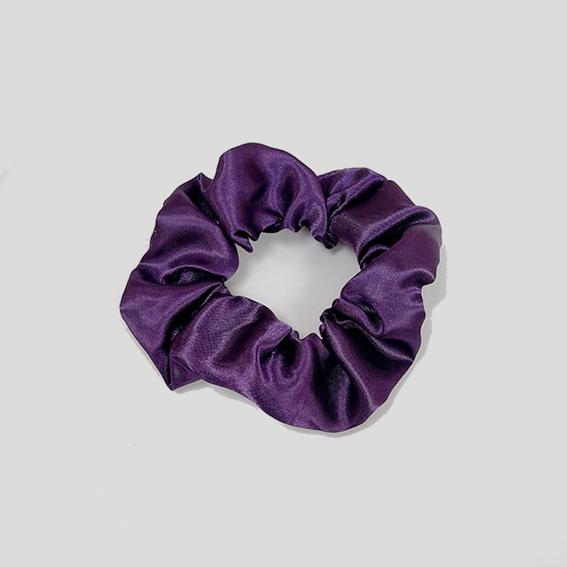 European-American Satin Pleated Hair Tie - French Minimalist Design