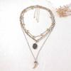 ZAA Vintage Metal Wolf Tooth Pendant Necklaces for Women Fashion Holiday Party Zircon Gifts