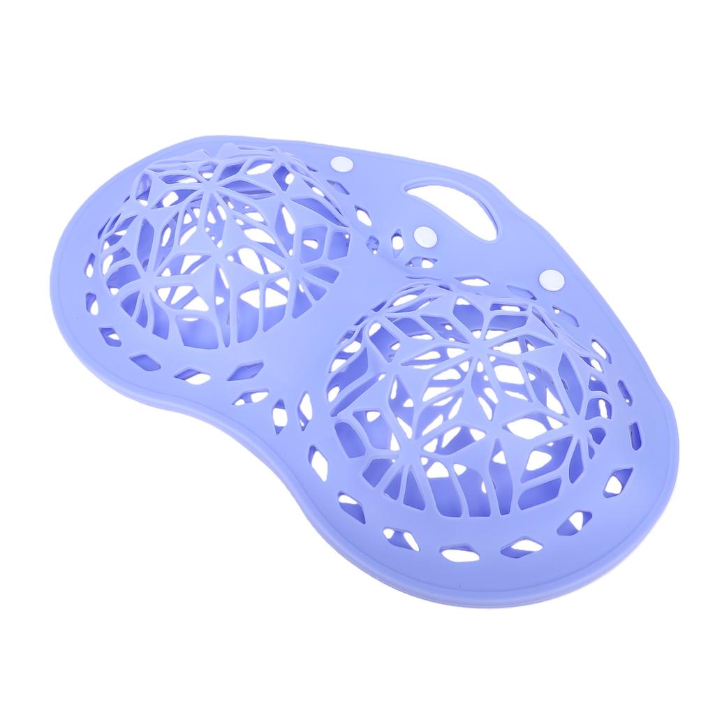 Silicone Bra Wash Bag Laundry Bag with Button Closure and Hanging Loop for Washing Machine Purple